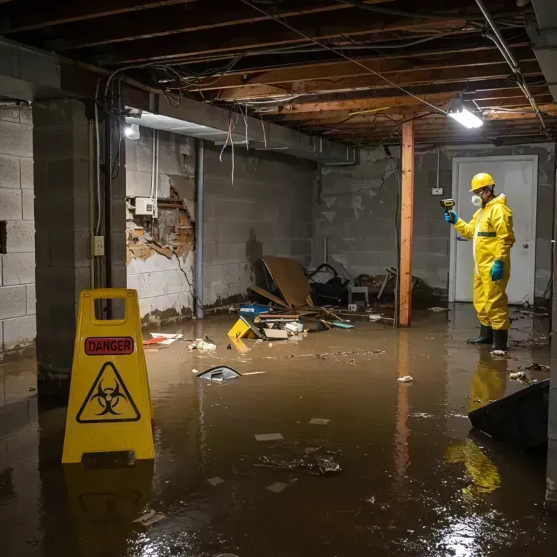 Flooded Basement Electrical Hazard in Smithtown, NY Property